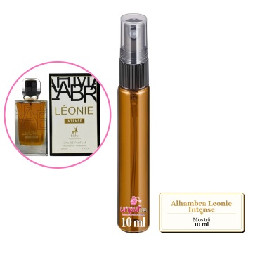 Mostra fiola din Parfumul Alhambra Leonie Intense, decant sticla cu pulverizator