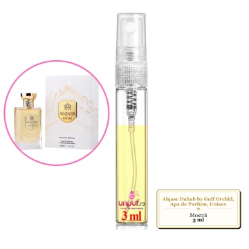 Mostra fiola din Parfumul Alqasr Dahab by Gulf Orchid, Apa de Parfum, Unisex, decant sticla cu pulverizator - Img 3