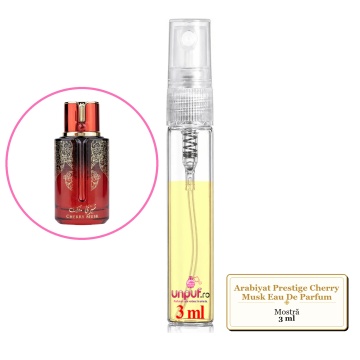 Mostra fiola din Parfumul Arabiyat Prestige Cherry Musk Eau De Parfum, decant sticla cu pulverizator