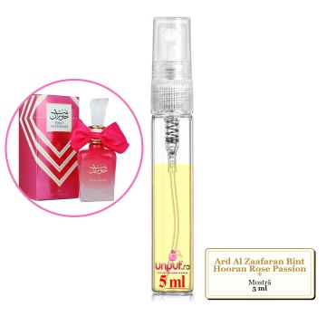 Mostra fiola din Parfumul Ard Al Zaafaran Bint Hooran Rose Passion, decant sticla cu pulverizator - Img 4