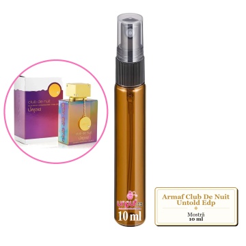 Mostra fiola din Parfumul Armaf Club De Nuit Untold Edp, decant sticla cu pulverizator