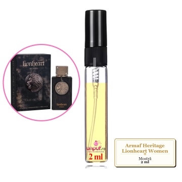 Mostra fiola din Parfumul Armaf Heritage Lionheart Women, decant sticla cu pulverizator - Img 2