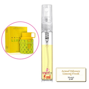 Mostra fiola din Parfumul Armaf Odyssey Limoni Fresh, decant sticla cu pulverizator - Img 4