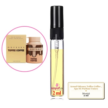 Mostra fiola din Parfumul Armaf Odyssey Toffee Coffee, Apa De Parfum Unisex, decant sticla cu pulverizator
