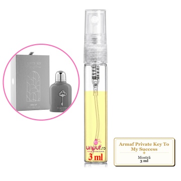 Mostra fiola din Parfumul Armaf Private Key To My Success, decant sticla cu pulverizator - Img 3