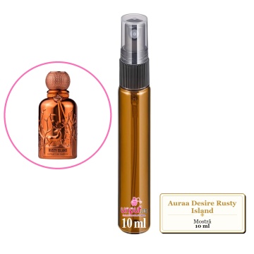 Mostra fiola din Parfumul Auraa Desire Rusty Island, decant sticla cu pulverizator