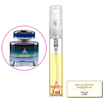 Mostra fiola din Parfumul Auraa Desire Sapphirus, decant sticla cu pulverizator - Img 3