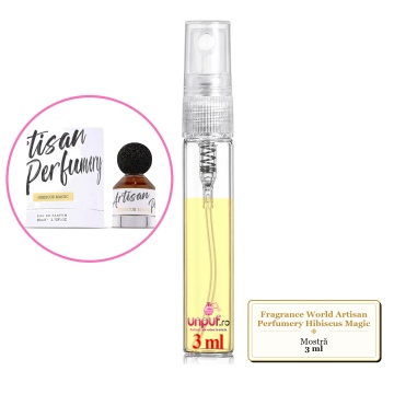 Mostra fiola din Parfumul Fragrance World Artisan Perfumery Hibiscus Magic, decant sticla cu pulverizator - Img 2