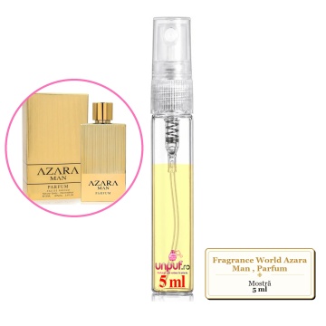 Mostra fiola din Parfumul Fragrance World Azara Man, Parfum, decant sticla cu pulverizator - Img 4