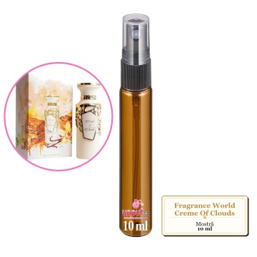 Mostra fiola din Parfumul Fragrance World Creme Of Clouds, decant sticla cu pulverizator - Img 1