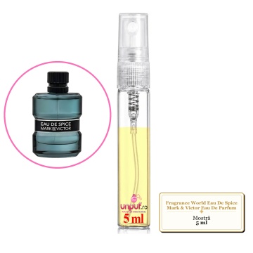 Mostra fiola din Parfumul Fragrance World Eau De Spice Mark & Victor Eau De Parfum, decant sticla cu pulverizator - Img 3