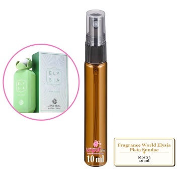Mostra fiola din Parfumul Fragrance World Elysia Pista Sundae, decant sticla cu pulverizator - Img 3
