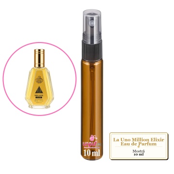 Mostra fiola din Parfumul Fragrance World La Uno Million Elixir Eau de Parfum, decant sticla cu pulverizator - Img 4