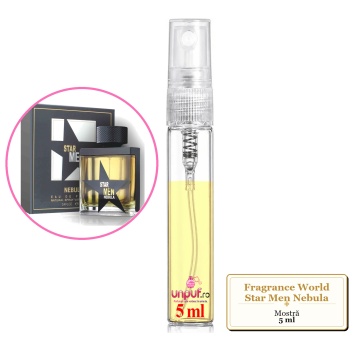 Mostra fiola din Parfumul Fragrance World Star Men Nebula, decant sticla cu pulverizator - Img 4