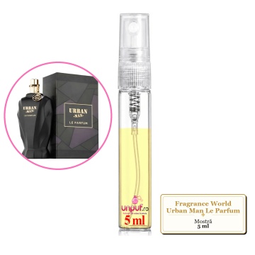 Mostra fiola din Parfumul Fragrance World Urban Man Le Parfum, decant sticla cu pulverizator - Img 4