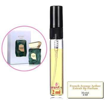 Mostra fiola din Parfumul French Avenue Aether Extrait De Parfum, decant sticla cu pulverizator