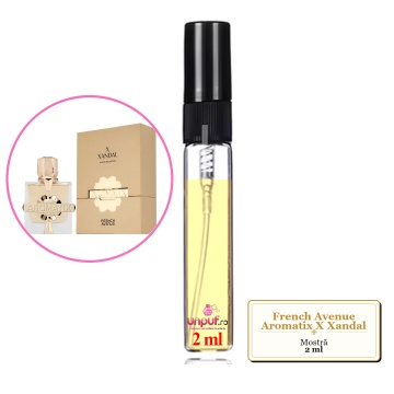 Mostra fiola din Parfumul French Avenue Aromatix X Xandal, decant sticla cu pulverizator
