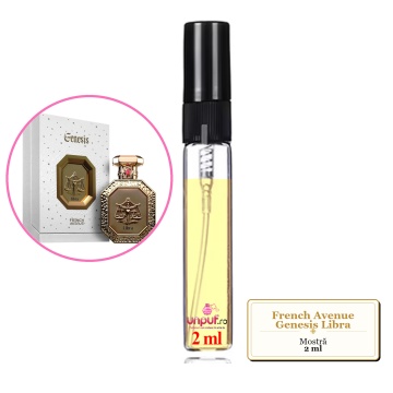 Mostra fiola din Parfumul French Avenue Genesis Libra, decant sticla cu pulverizator