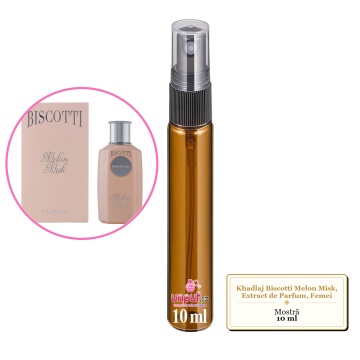 Mostra fiola din Parfumul Khadlaj Biscotti Melon Misk, Extract de Parfum, Femei, decant sticla cu pulverizator