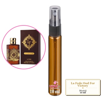 Mostra fiola din Parfumul La Fede Oud For Victory, decant sticla cu pulverizator