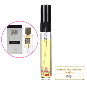 Mostra fiola din Parfumul Lattafa Ana Abiyedh Leather, decant sticla cu pulverizator - Img 2