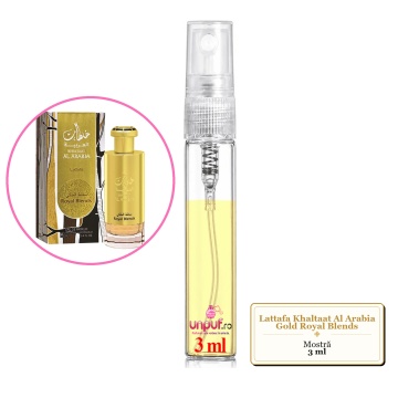 Mostra fiola din Parfumul Lattafa Khaltaat Al Arabia Gold Royal Blends, decant sticla cu pulverizator - Img 3