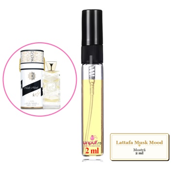 Mostra fiola din Parfumul Lattafa Musk Mood, decant sticla cu pulverizator - Img 2