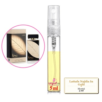 Mostra fiola din Parfumul Lattafa Najdia In Gold, decant sticla cu pulverizator - Img 4