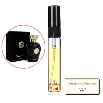 Mostra fiola din Parfumul Lattafa Opulent Oud, decant sticla cu pulverizator - Img 2
