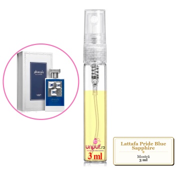 Mostra fiola din Parfumul Lattafa Pride Blue Sapphire, decant sticla cu pulverizator - Img 2