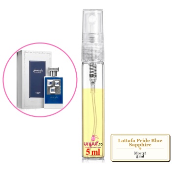 Mostra fiola din Parfumul Lattafa Pride Blue Sapphire, decant sticla cu pulverizator - Img 4