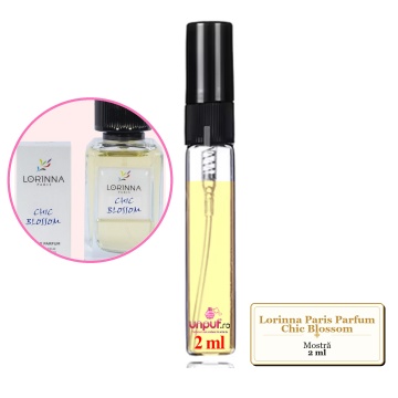 Mostra fiola din Parfumul Lorinna Paris Chic Blossom, decant sticla cu pulverizator