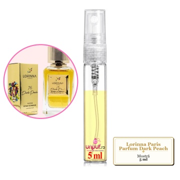 Mostra fiola din Parfumul Lorinna Paris Dark Peach, decant sticla cu pulverizator - Img 3