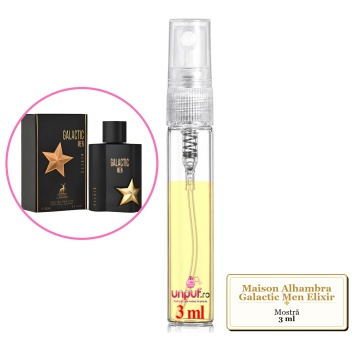 Mostra fiola din Parfumul Maison Alhambra Galactic Men Elixir, decant sticla cu pulverizator - Img 2