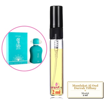 Mostra fiola din Parfumul Mamlakat Al Oud Durrah Tiffany, decant sticla cu pulverizator - Img 2