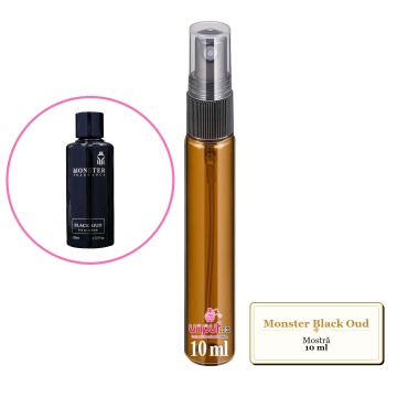 Mostra fiola din Parfumul Monster Black Oud, decant sticla cu pulverizator