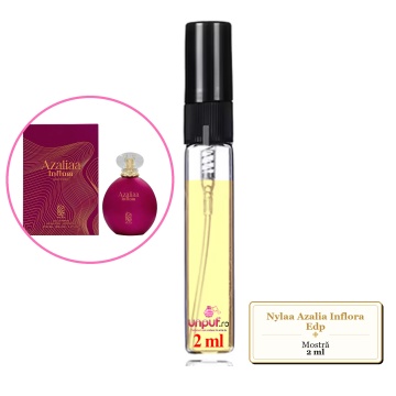 Mostra fiola din Parfumul Nylaa Azalia Inflora Edp, decant sticla cu pulverizator