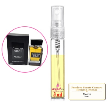 Mostra fiola din Parfumul Pendora Scents Camaro Homme Intense, decant sticla cu pulverizator - Img 2