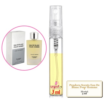 Mostra fiola din Parfumul Pendora Scents Eau De Blanc Pour Homme, decant sticla cu pulverizator - Img 3