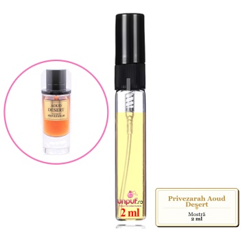 Mostra fiola din Parfumul Privezarah Aoud Desert, decant sticla cu pulverizator - Img 2