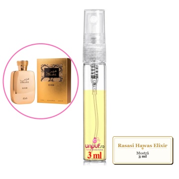 Mostra fiola din Parfumul Rasasi Hawas Elixir, decant sticla cu pulverizator - Img 3