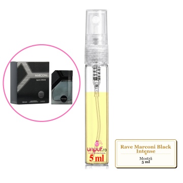 Mostra fiola din Parfumul Rave Marconi Black Intense, decant sticla cu pulverizator - Img 4
