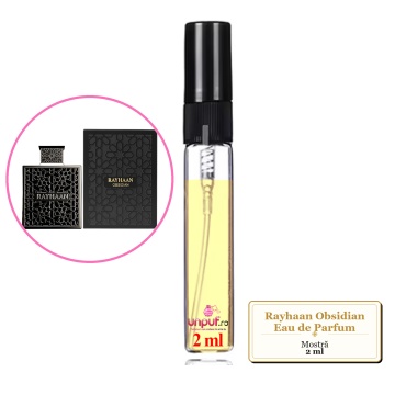 Mostra fiola din Parfumul Rayhaan Obsidian Eau de Parfum, decant sticla cu pulverizator - Img 2