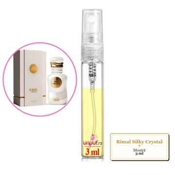 Mostra fiola din Parfumul Rimal Silky Crystal, decant sticla cu pulverizator - Img 3
