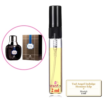 Mostra fiola din Parfumul Tad Angel Indulge Homme Edp, decant sticla cu pulverizator
