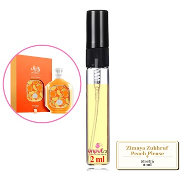 Mostra fiola din Parfumul Zimaya Zukhruf Peach Please, decant sticla cu pulverizator - Img 2