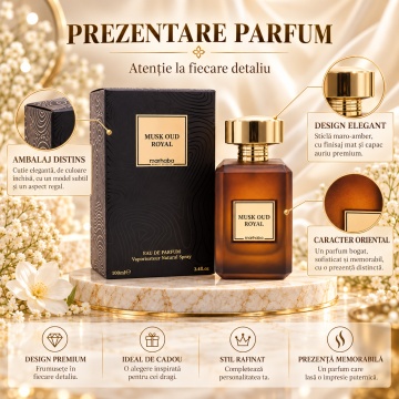 Musk Oud Extreme Marhaba parfum unisex, ADN propriu, EDP, 100 ml - Img 3