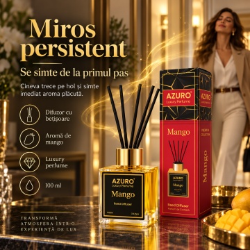 Odorizant Cameră Azuro Mango Luxury Perfume – 100 ml - Img 2