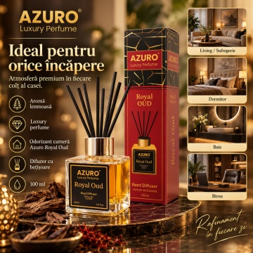 Odorizant Cameră Azuro Royal Oud Luxury Perfume – 100 ml - Img 2