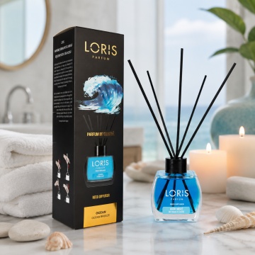 Odorizant de Cameră cu Bețișoare Parfumate Loris Ocean Breeze, 120 ml, Esență Marină Fresh, Miros Proaspăt și Persistent - Img 2